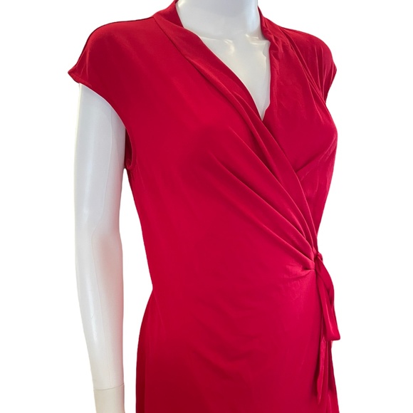 Apt. 9 NWT  Red Wrap Dress size Large ~ Fun & Sexy Easy  Wear !~jersey knit - Picture 1 of 5